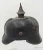 Prussian Black Lacquered Tin Metal Ersatz Pickelhaube Visuel 3